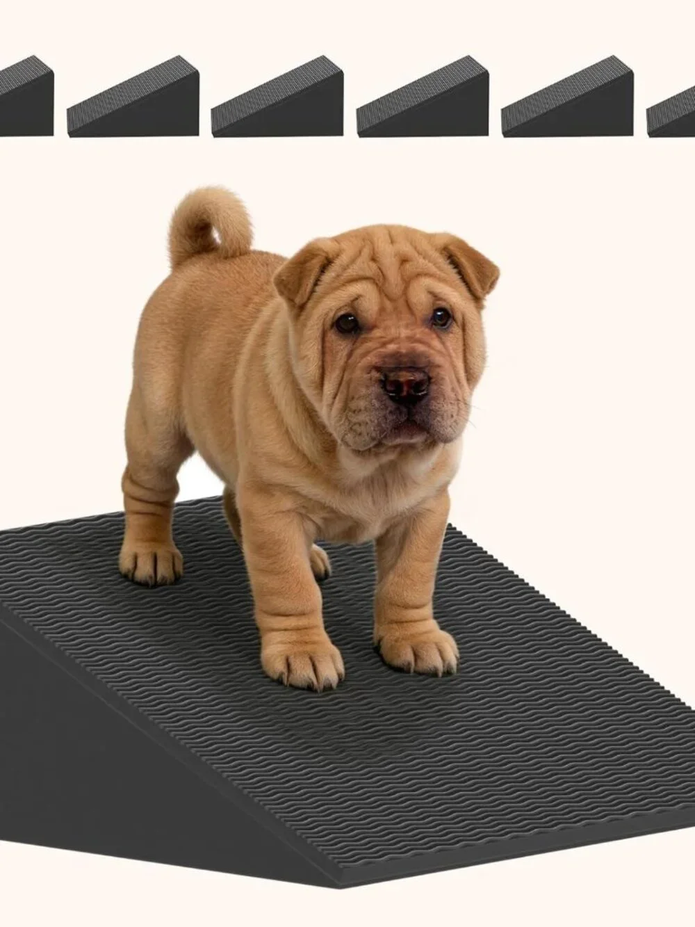 Dog Wedge Ramp for Stairs/Staircases, Portable & Lightweight Pet Ramp